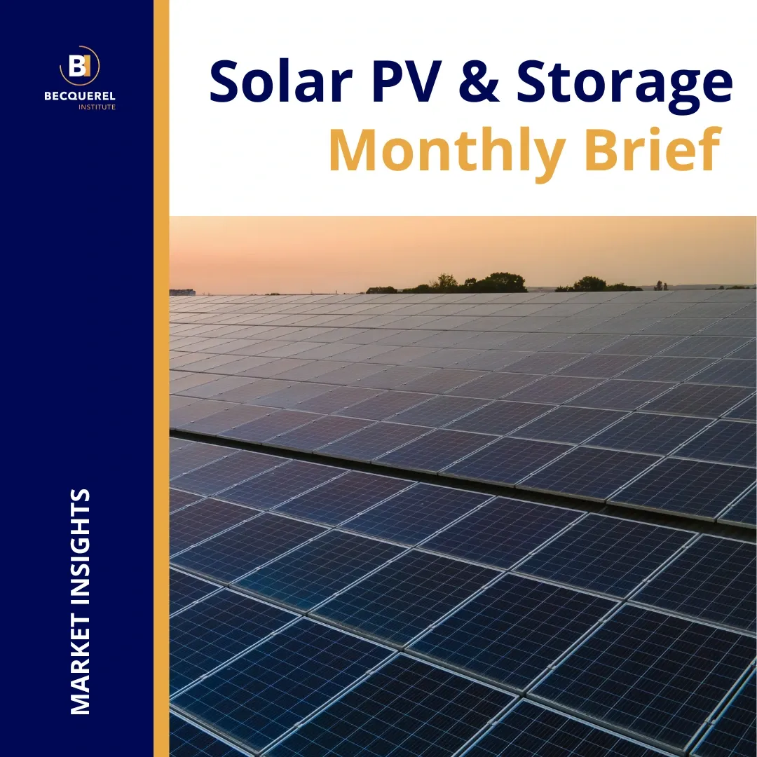 Solar PV & Storage Monthly Brief